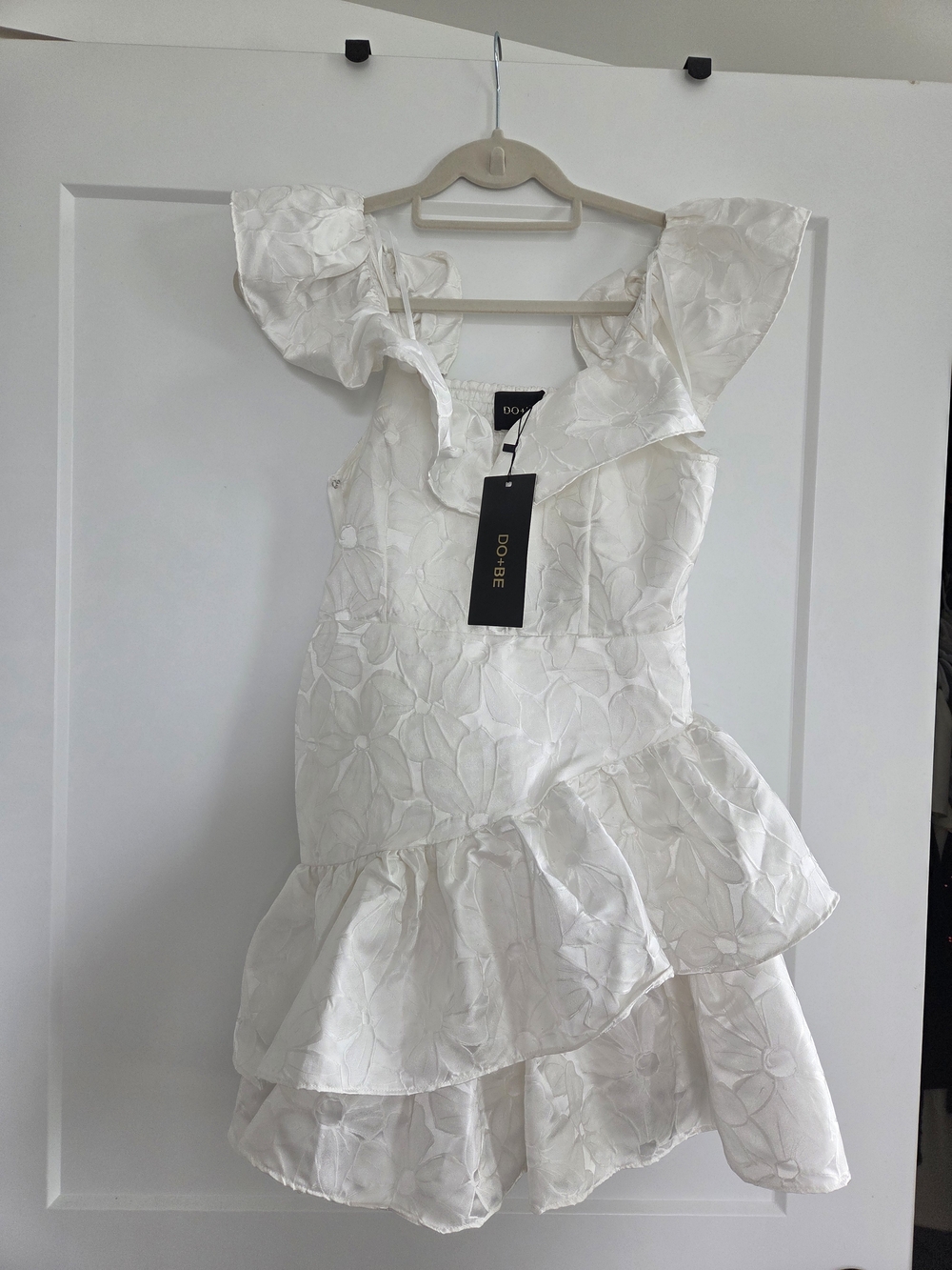 DO+BE Ivory Floral Ruffle Mini Dress